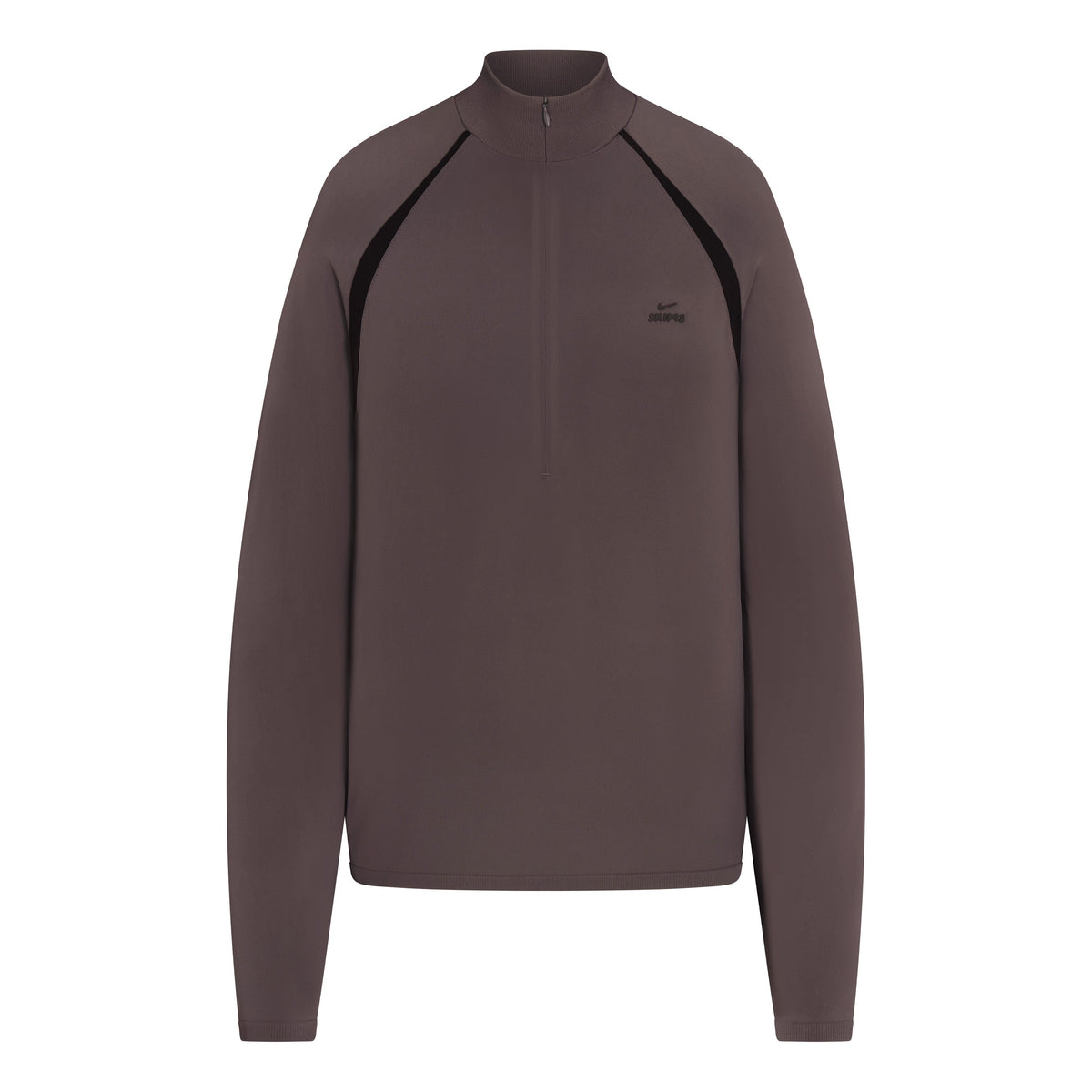 NikeSKIMS STRETCH KNIT LONG SLEEVE HALF ZIP | NSKM RESIN/NSKM PHOENIX/(NSKM RESIN) FLAT ON A WHITE BACKGROUND | FLT