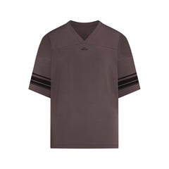 NikeSKIMS STRETCH KNIT V-NECK OVERSIZED TOP | NSKM RESIN/NSKM PHOENIX/(NSKM RESIN) FLAT ON A WHITE BACKGROUND | FLT