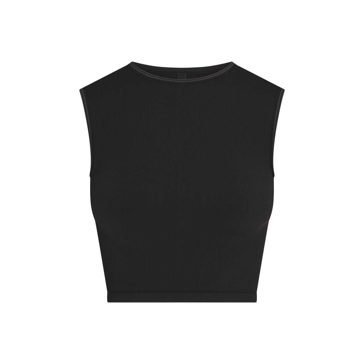 NikeSKIMS RIBBED SEAMLESS MUSCLE TANK | NSKM OBSIDIAN/NSKM ARMOR FLAT ON A WHITE BACKGROUND | FLT