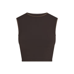 NikeSKIMS RIBBED SEAMLESS MUSCLE TANK | NSKM PHOENIX/NSKM TRUFFLE FLAT ON A WHITE BACKGROUND | FLT