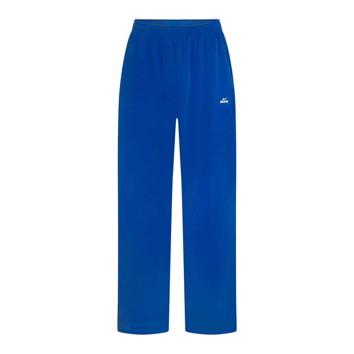 NikeSKIMS STRETCH NYLON OVERSIZED PANTS | NSKM COBALT FLAT ON A WHITE BACKGROUND | FLT