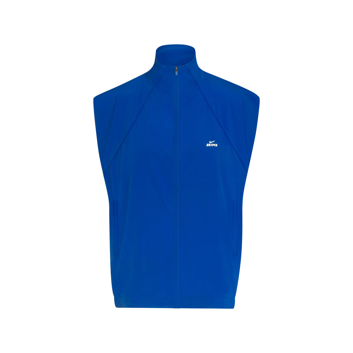 NikeSKIMS STRETCH NYLON OVERSIZED VEST | NSKM COBALT FLAT ON A WHITE BACKGROUND | FLT