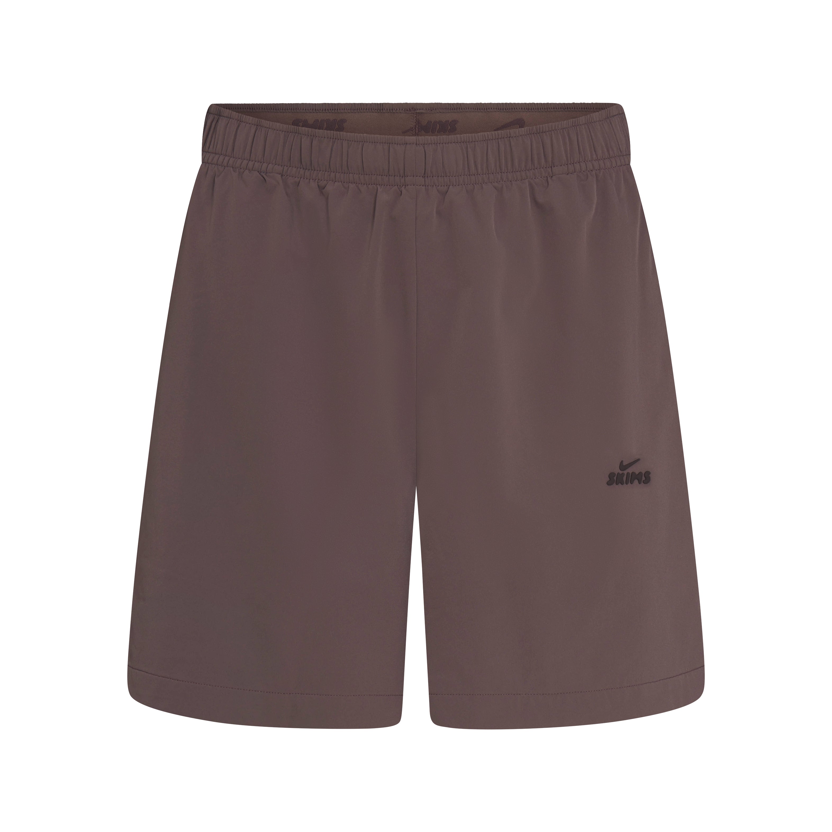 NikeSKIMS STRETCH NYLON 5 INCH TRACK SHORT | NSKM RESIN FLAT ON A WHITE BACKGROUND | FLT