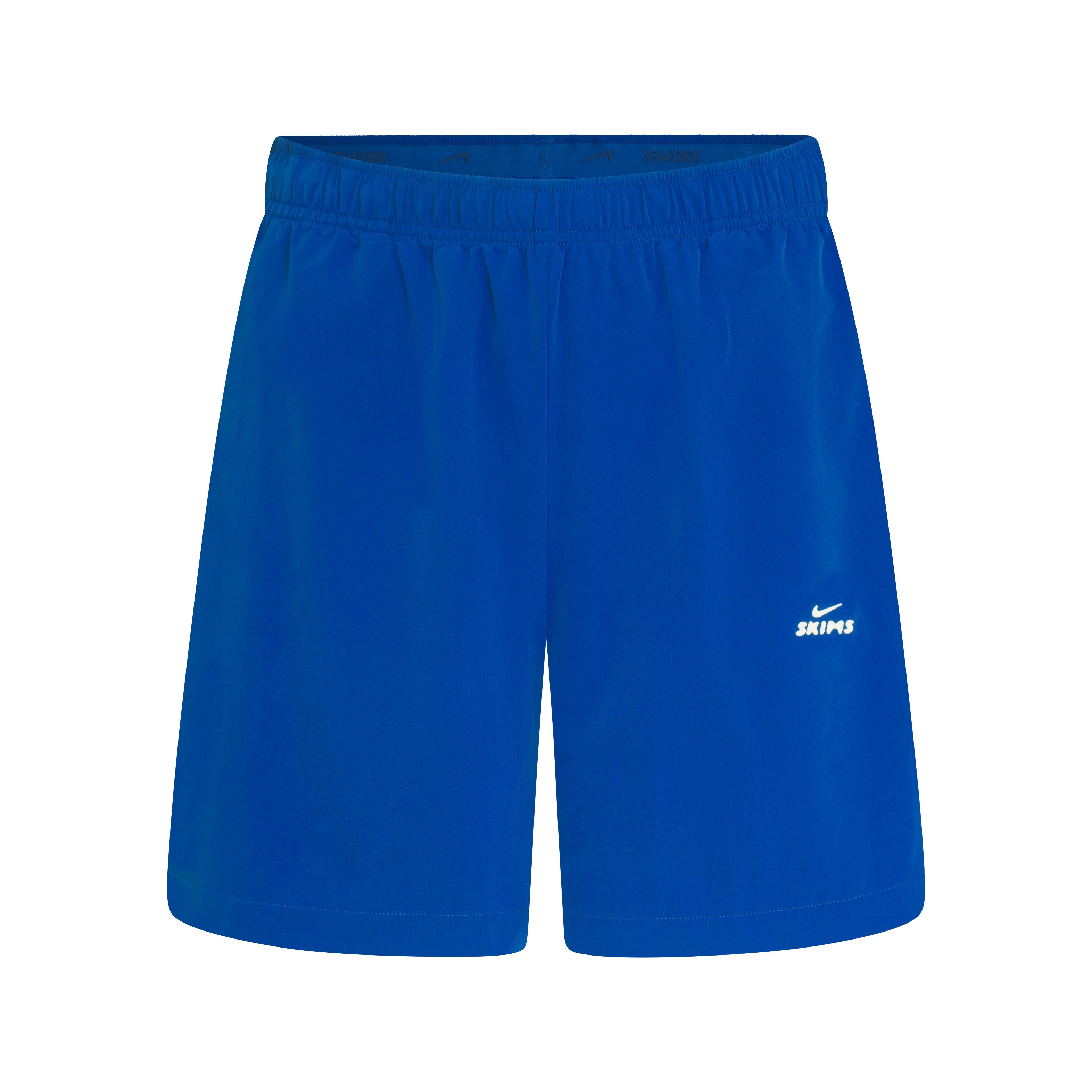 NikeSKIMS STRETCH NYLON TRACK SHORT 5 INCH | NSKM COBALT FLAT ON A WHITE BACKGROUND | FLT