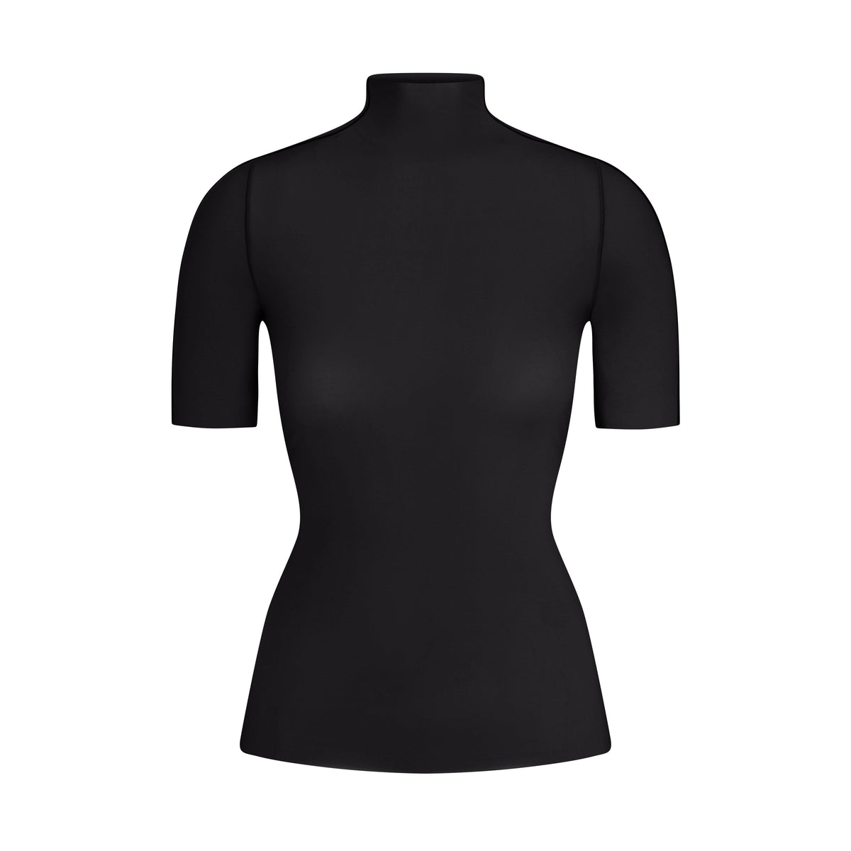 NikeSKIMS WEIGHTLESS LAYERS SHORT SLEEVE T-SHIRT | NSKM OBSIDIAN FLAT ON A WHITE BACKGROUND | FLT