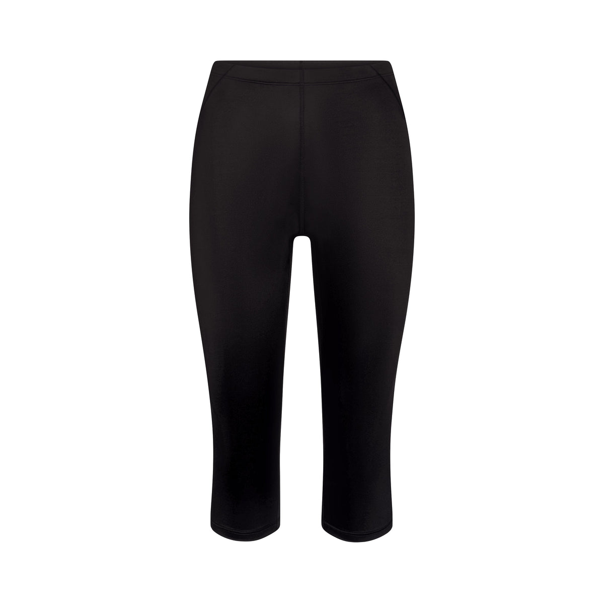 NikeSKIMS SHINE DRAWCORD CROP 17 INCH LEGGING | NSKM OBSIDIAN FLAT ON A WHITE BACKGROUND | FLT@ | FOCUS: 0.0, 1.0, 0.9