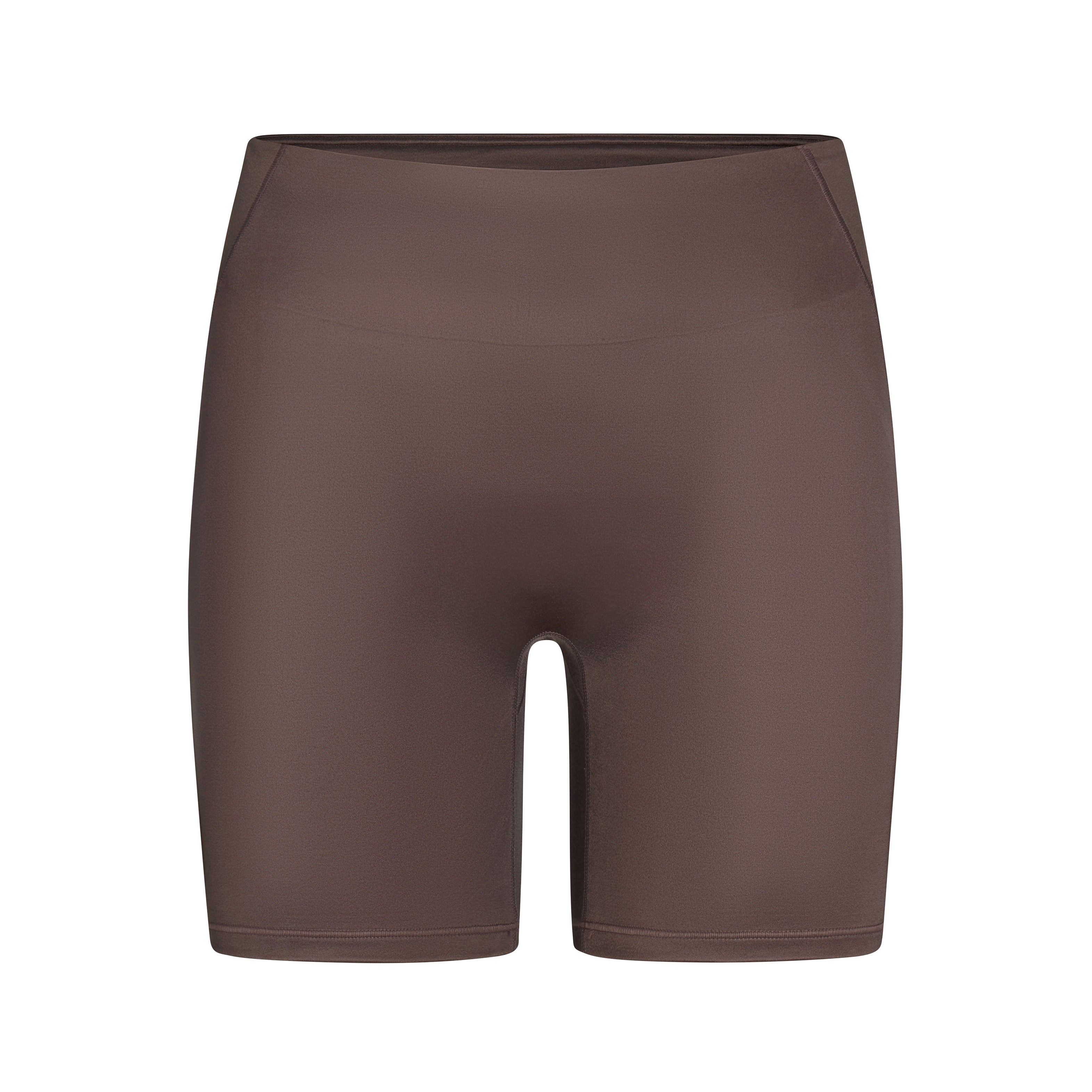 NikeSKIMS SHINE BONDED WAIST 5 INCH BIKER SHORT | NSKM RESIN FLAT ON A WHITE BACKGROUND | FLT