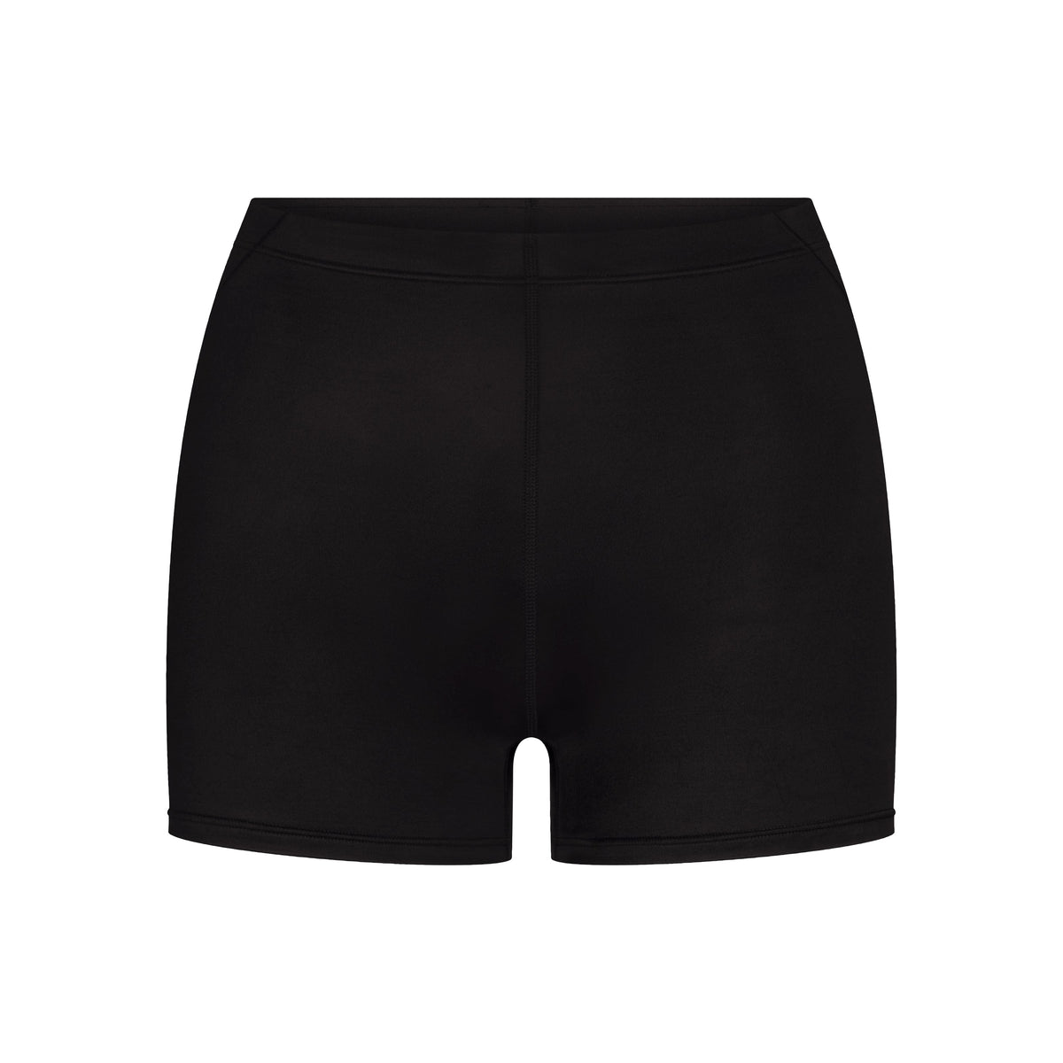 NikeSKIMS SHINE DRAWCORD 2 INCH SHORT | NSKM OBSIDIAN FLAT ON A WHITE BACKGROUND | FLT