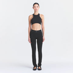 NikeSKIMS RIBBED SEAMLESS RACER FRONT BRA | OBSIDIAN ON A MODEL FRONT VIEW