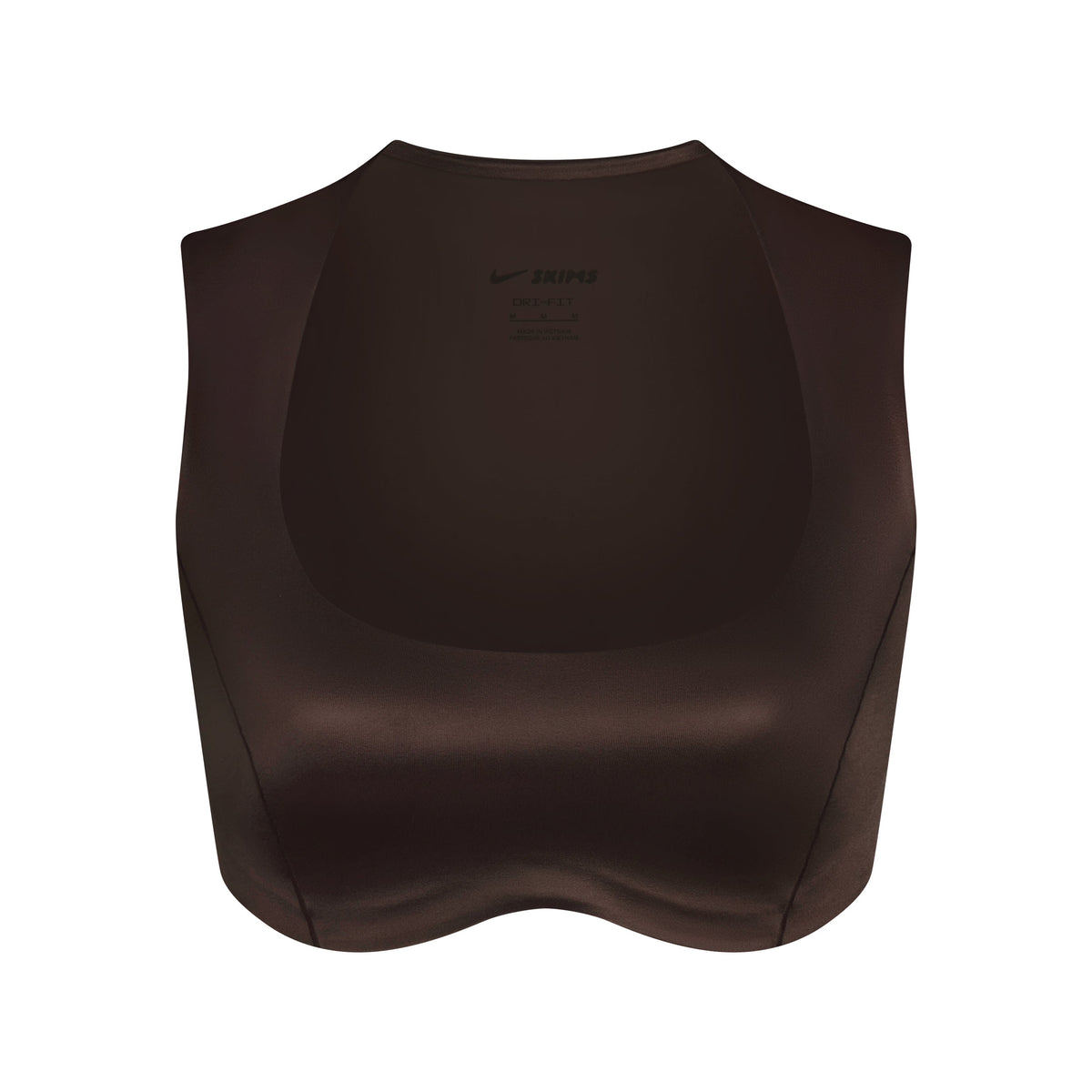 NikeSKIMS SATIN SHINE OPEN SCOOP BRA | NSKM PHOENIX FLAT ON A WHITE BACKGROUND | FLT