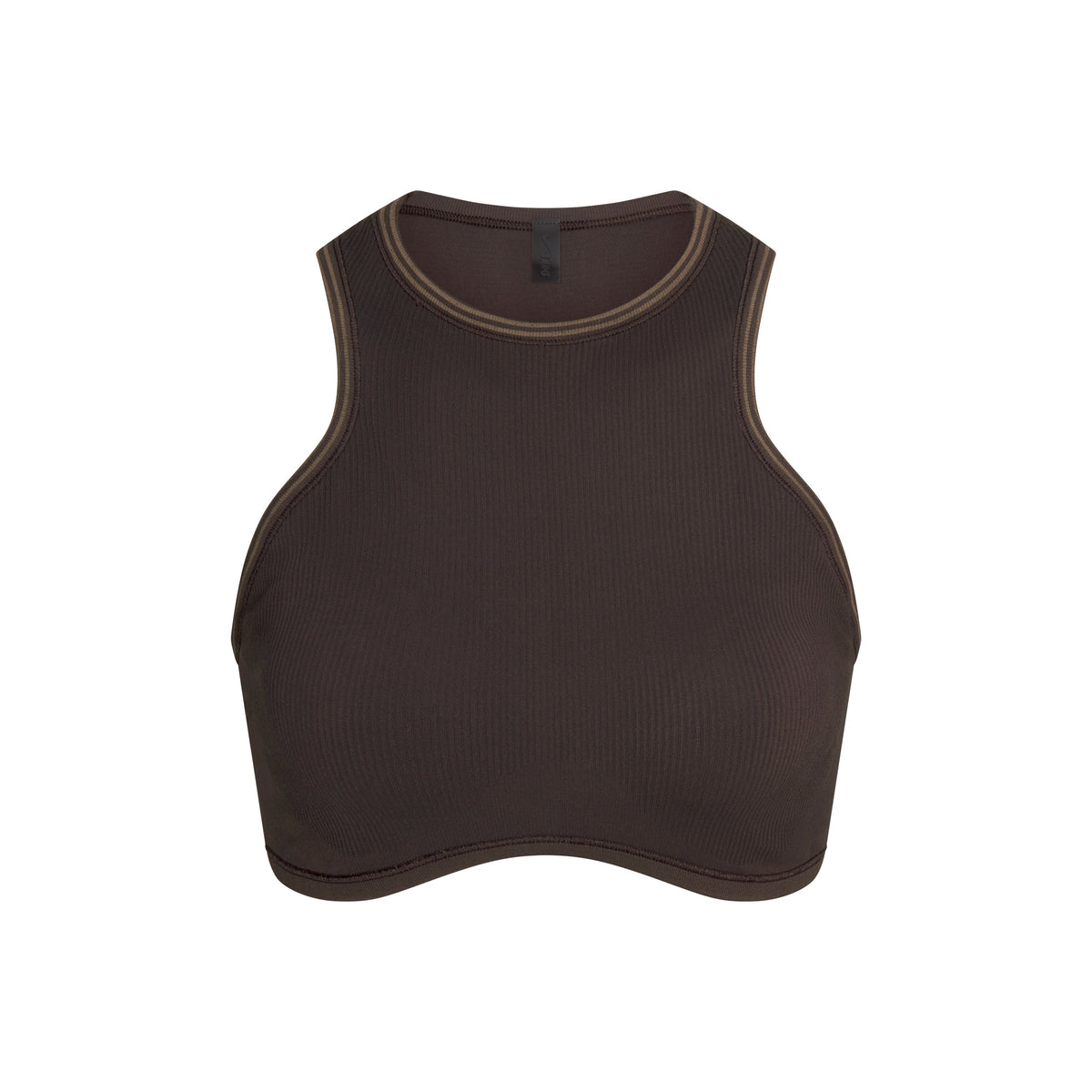 NikeSKIMS RIBBED SEAMLESS RACER FRONT BRA | PHOENIX FLAT ON A WHITE BACKGROUND | FLT