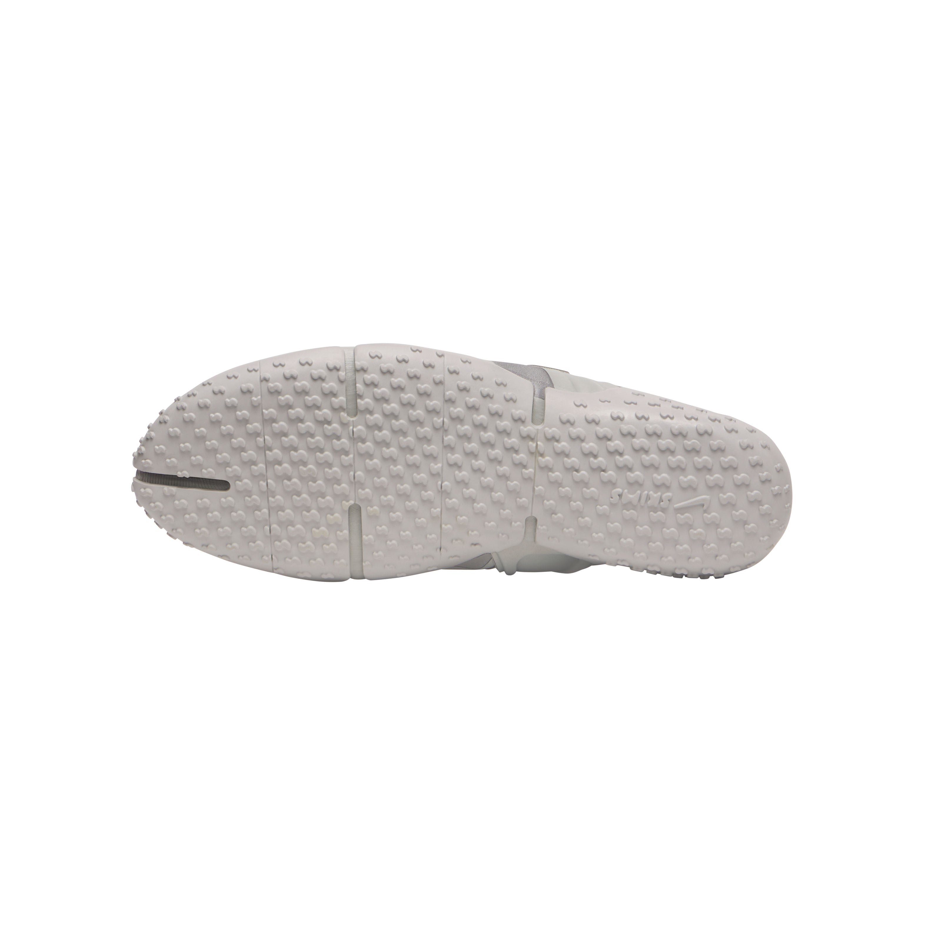 NikeSKIMS FOOTWEAR RIFT SATIN | LT BONE FLAT ON A WHITE BACKGROUND | FLT