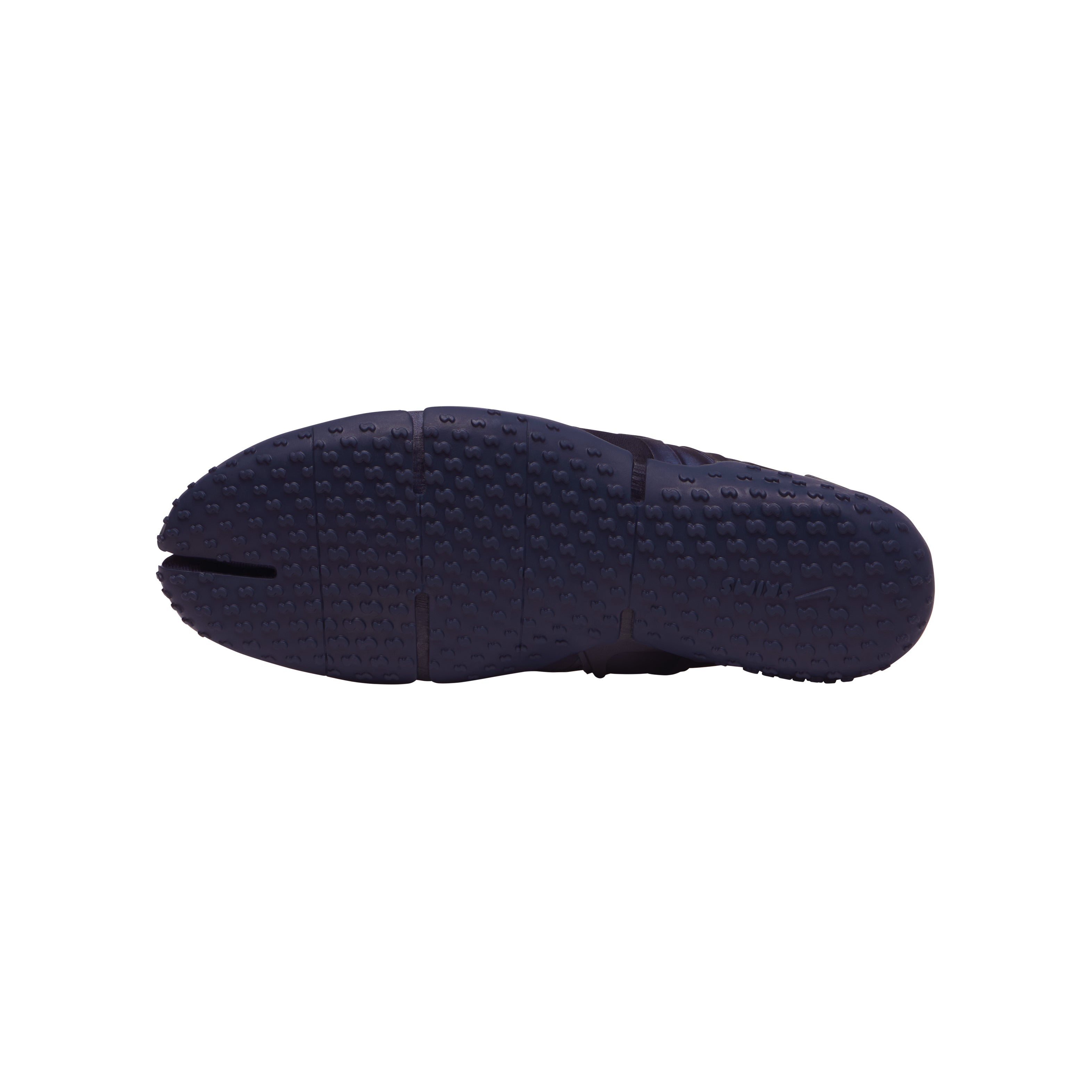 NikeSKIMS FOOTWEAR RIFT SATIN | NAVY FLAT ON A WHITE BACKGROUND