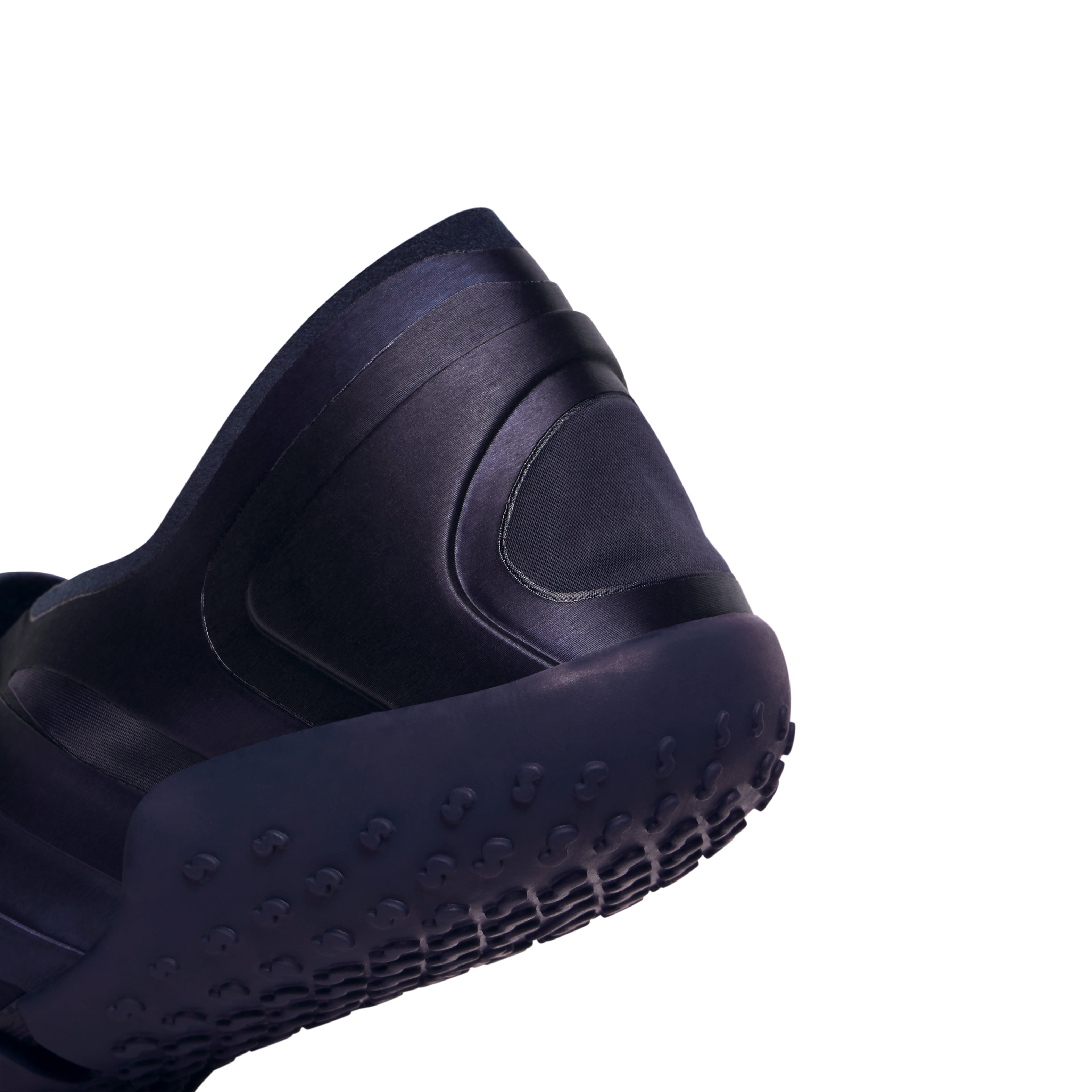 NikeSKIMS FOOTWEAR RIFT SATIN | NAVY FLAT ON A WHITE BACKGROUND
