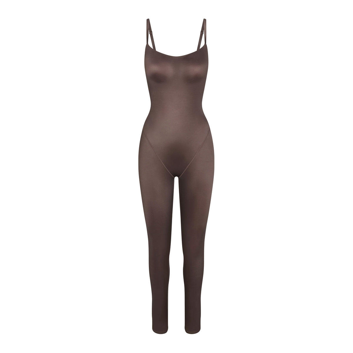 NikeSKIMS SHINE CAMI LONG ONESIE | NSKM RESIN FLAT ON A WHITE BACKGROUND | FLT