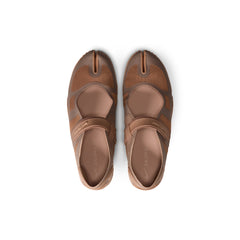 NikeSKIMS FOOTWEAR MESH RIFT | ARCHAEO BROWN FLAT ON A WHITE BACKGROUND @ | FOCUS: 0.0, 1.0, 0.9