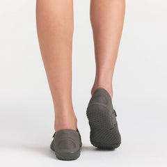 NikeSKIMS FOOTWEAR RIFT MESH | CAVE STONE/CAVE STONE-MED ASH ON A MODEL SIDE VIEW @ | FOCUS: 0.0, 1.0, 0.9