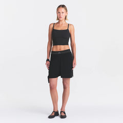 NikeSKIMS RIBBED SEAMLESS CAMI | OBSIDIAN & LAYS FLAT ON A WHITE BACKGROUND | FLT