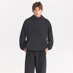 WOVEN MENS ANORAK | ONYX ON A MODEL SIDE VIEW @ | FOCUS: 0.0, 1.0, 0.9