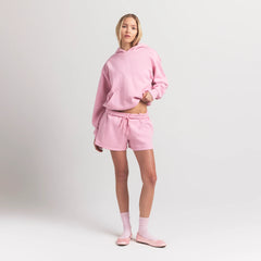COTTON FLEECE CLASSIC HOODIE | HALITE ON A MODEL FRONT VIEW S | FOCUS: 0.0, 1.0, 0.9