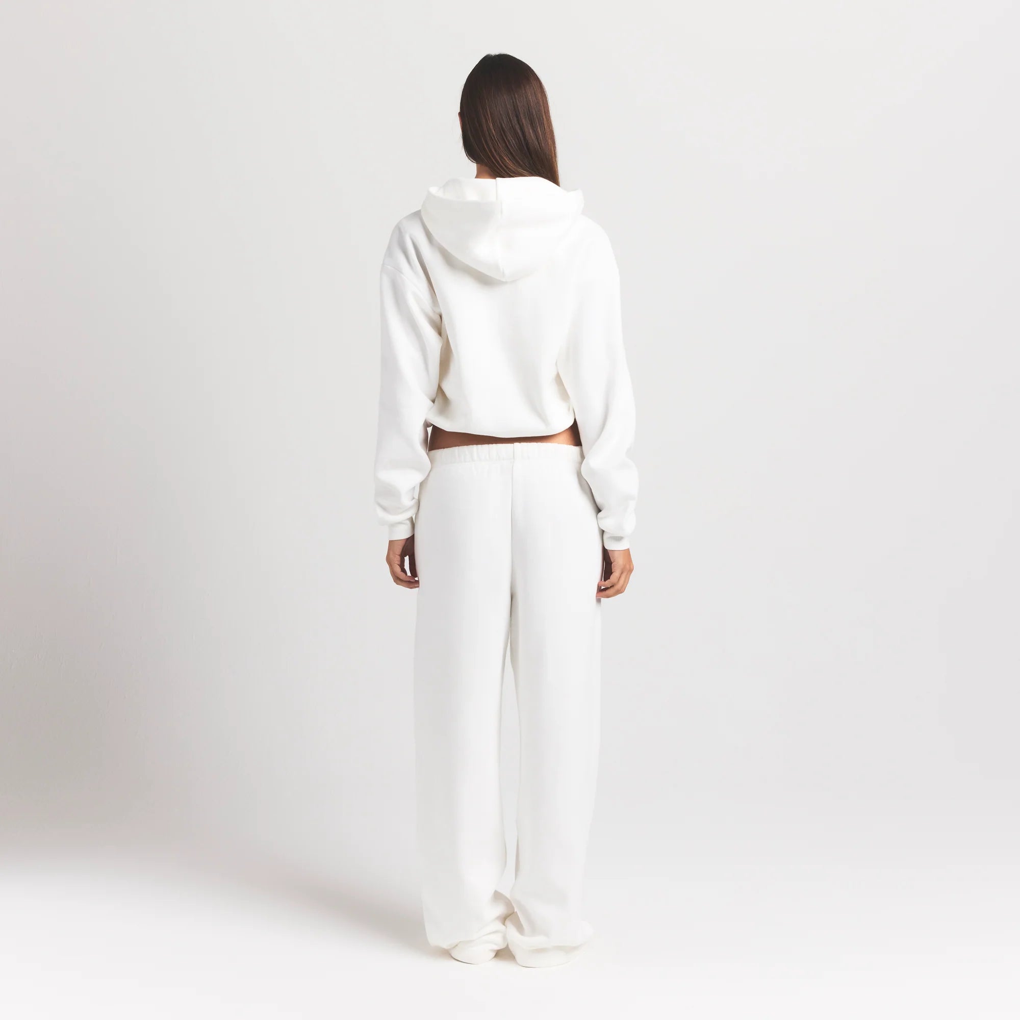 COTTON FLEECE CLASSIC HOODIE | MARBLE ON A MODEL BACK VIEW S | FOCUS: 0.0, 1.0, 0.9