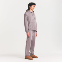FLEECE LOUNGE MENS RELAXED HOODIE | SHADOW ON A MODEL FRONT VIEW @ | FOCUS: 0.0, 1.0, 0.9