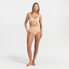 SMOOTHING INTIMATES HIGH-WAISTED BRIEF | CLAY ON A MODEL FRONT VIEW @ | FOCUS: 0.0, 1.0, 0.9