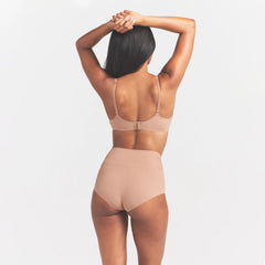 SMOOTHING INTIMATES HIGH-WAISTED BRIEF | SIENNA ON A MODEL BACK VIEW @ | FOCUS: 0.0, 1.0, 0.9