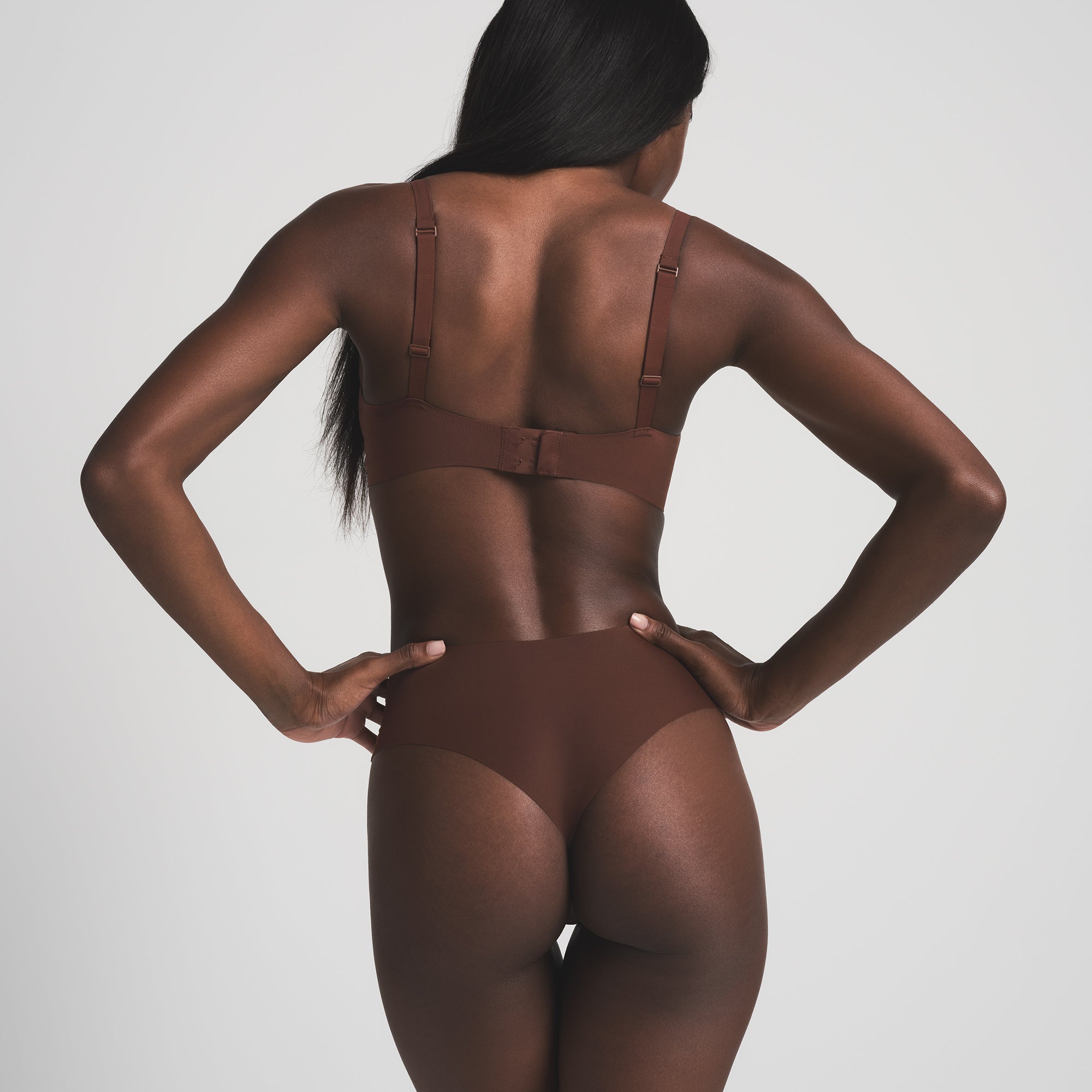 NAKED CHEEKY HIPSTER | COCOA ON A MODEL BACK VIEW COCOA 