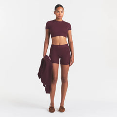 COTTON RIB BOXER | CURRANT FLAT ON A WHITE BACKGROUND @ | FOCUS: 0.0, 1.0, 0.9