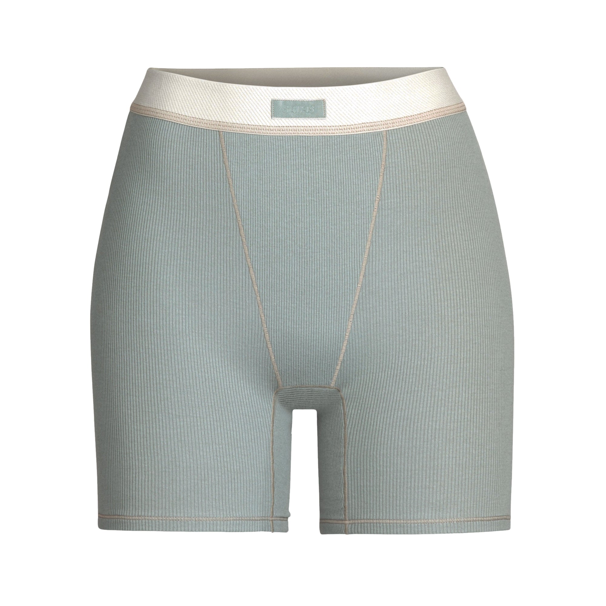 COTTON RIB BOXER | MINERAL (BOXERS, BOTTOMS) LAYS FLAT ON A WHITE BACKGROUND | FLT