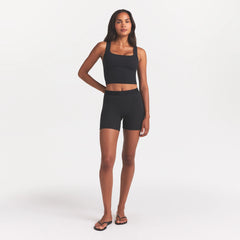 COTTON RIB BOXER | SOOT ON A MODEL FRONT VIEW @ | FOCUS: 0.0, 1.0, 0.9