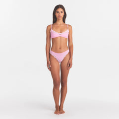 FITS EVERYBODY LACE TANGA | BUBBLE GUM TONAL ON A MODEL FRONT VIEW @ | FOCUS: 0.0, 1.0, 0.9