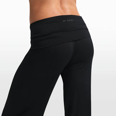 NikeSKIMS STRETCH KNIT FOLDOVER WIDE LEG PANT | OBSIDIAN ON A MODEL FRONT VIEW @ | FOCUS: 0.0, 1.0, 0.9