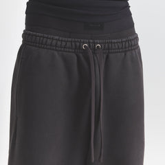 HEAVYWEIGHT FLEECE MENS JOGGER | WASHED ONYX ON A MODEL SIDE VIEW @ | FOCUS: 0.0, 1.0, 0.9