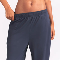 NikeSKIMS AIRY WIDE LEG PANT | DEEP ROYAL ON A MODEL SIDE VIEW @ | FOCUS: 0.0, 1.0, 0.9