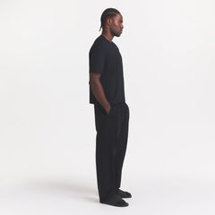 HEAVYWEIGHT COTTON MENS RELAXED PANT | OBSIDIAN ON A MODEL FRONT VIEW