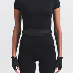 NikeSKIMS SLIM WAISTPACK | OBSIDIAN ON A MODEL FRONT VIEW @ | FOCUS: 0.0, 1.0, 0.9