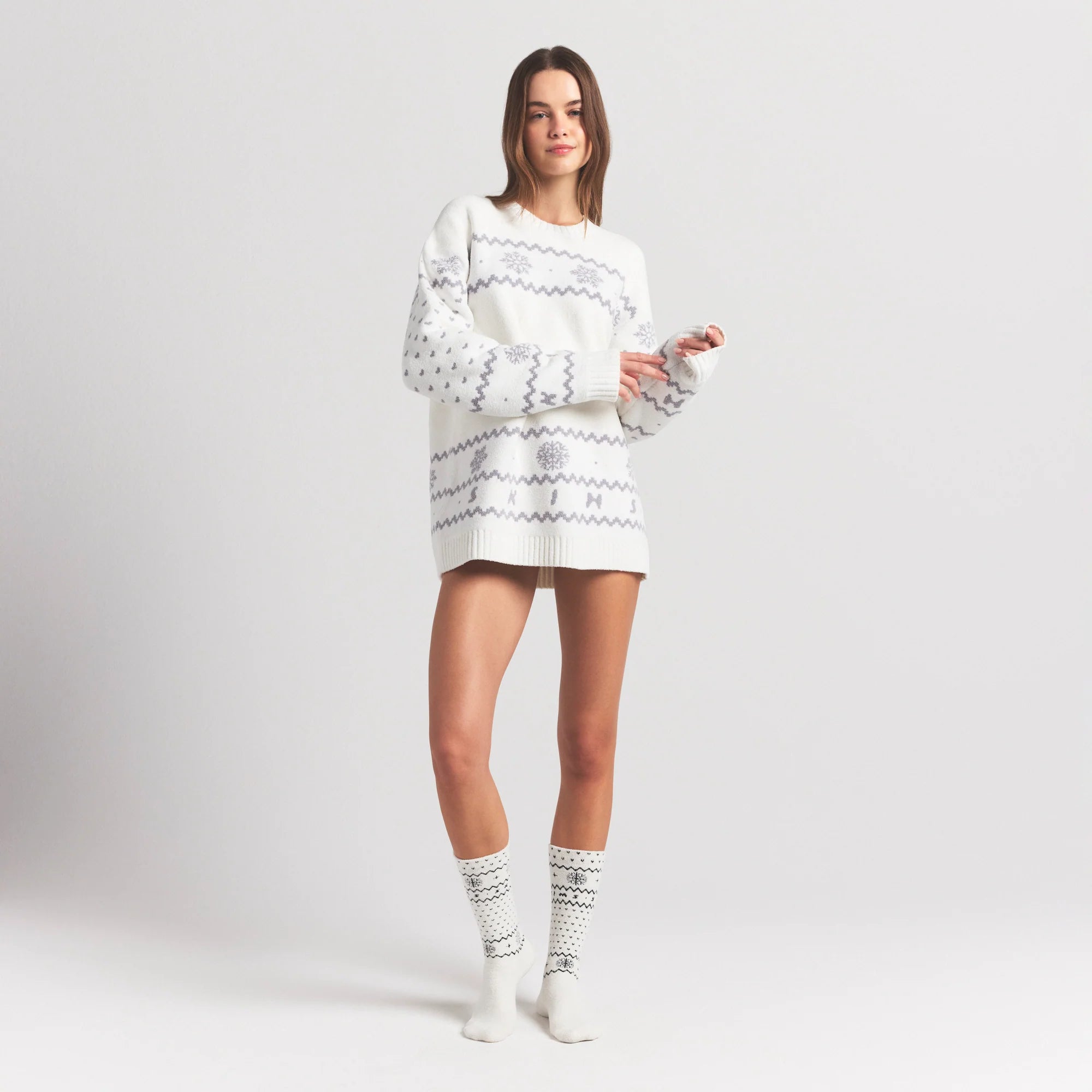 COZY LITE SOCK | MARBLE HEART FAIR ISLE ADDITIONAL FABRIC DETAILS