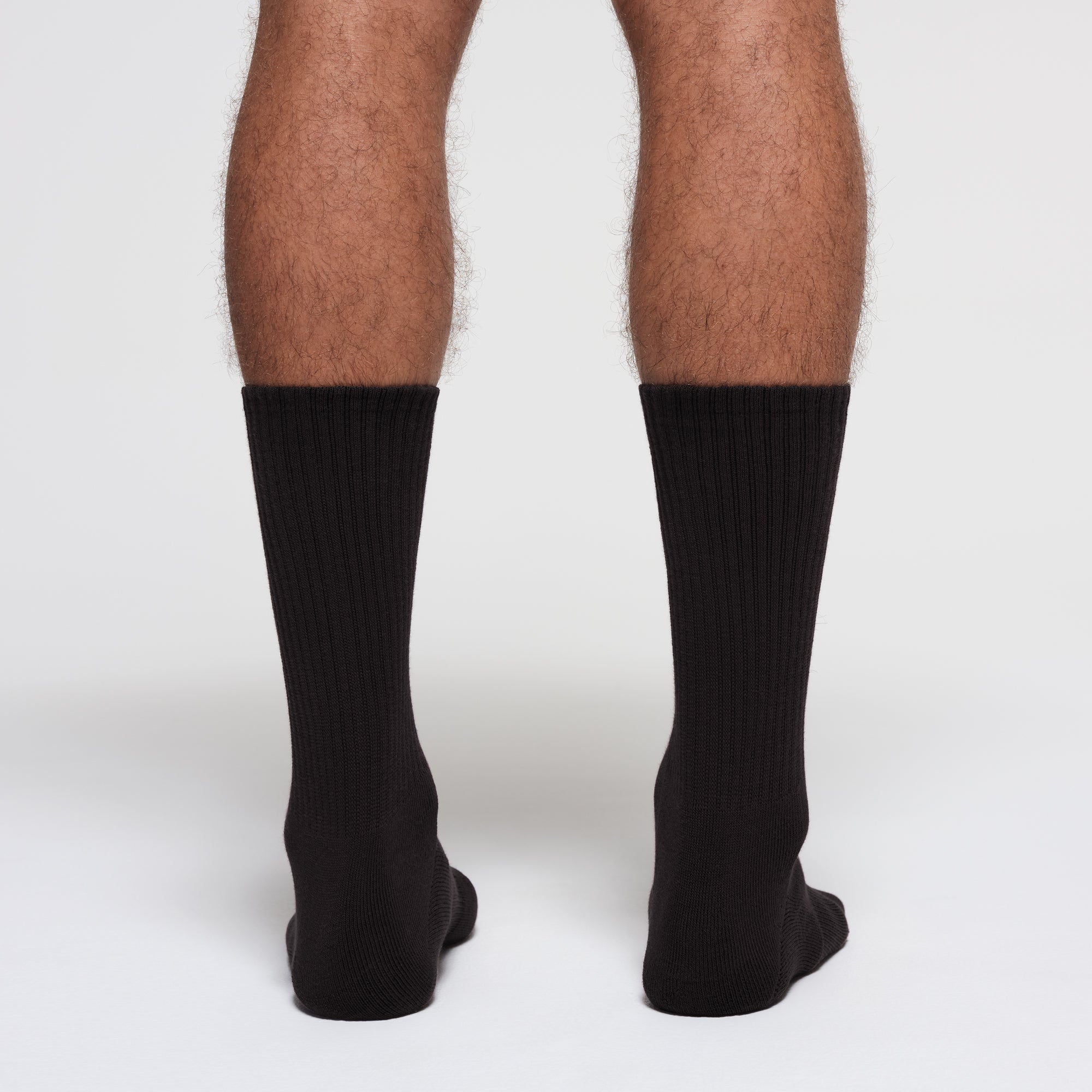 MENS TUBE CREW SOCK 3-PACK | ONYX ON A MODEL BACK VIEW