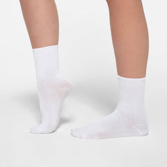 SPORT CREW SOCK 3-PACK | CORE MULTI ON A MODEL SIDE VIEW