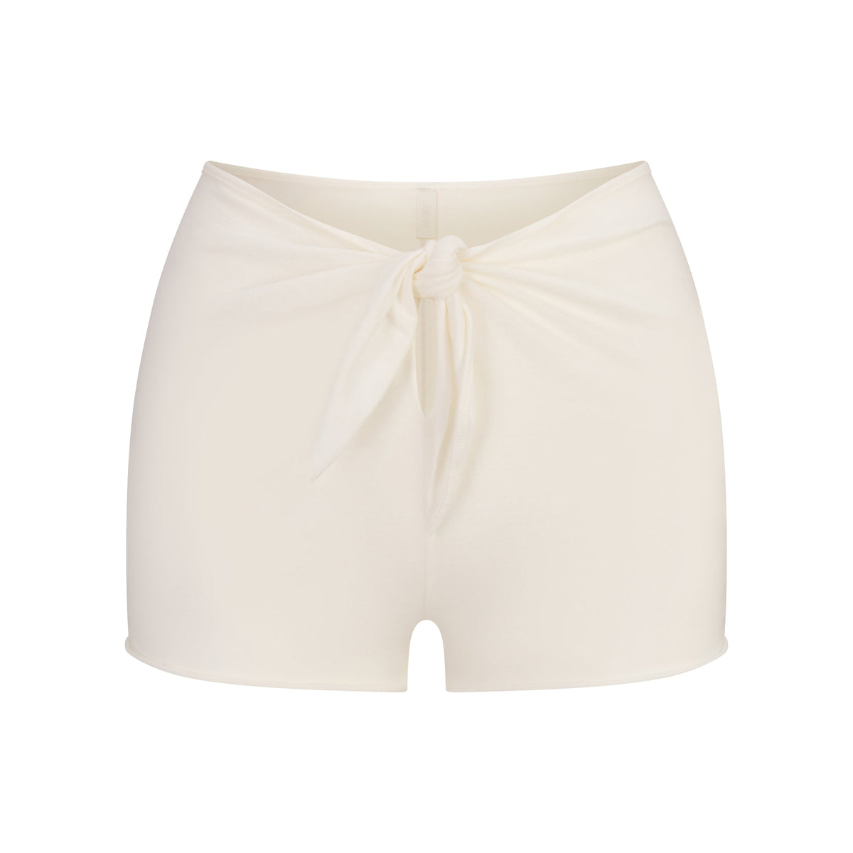 COTTON JERSEY COVER-UPS SHORT | EGRET LAYS FLAT ON A WHITE BACKGROUND | FLT