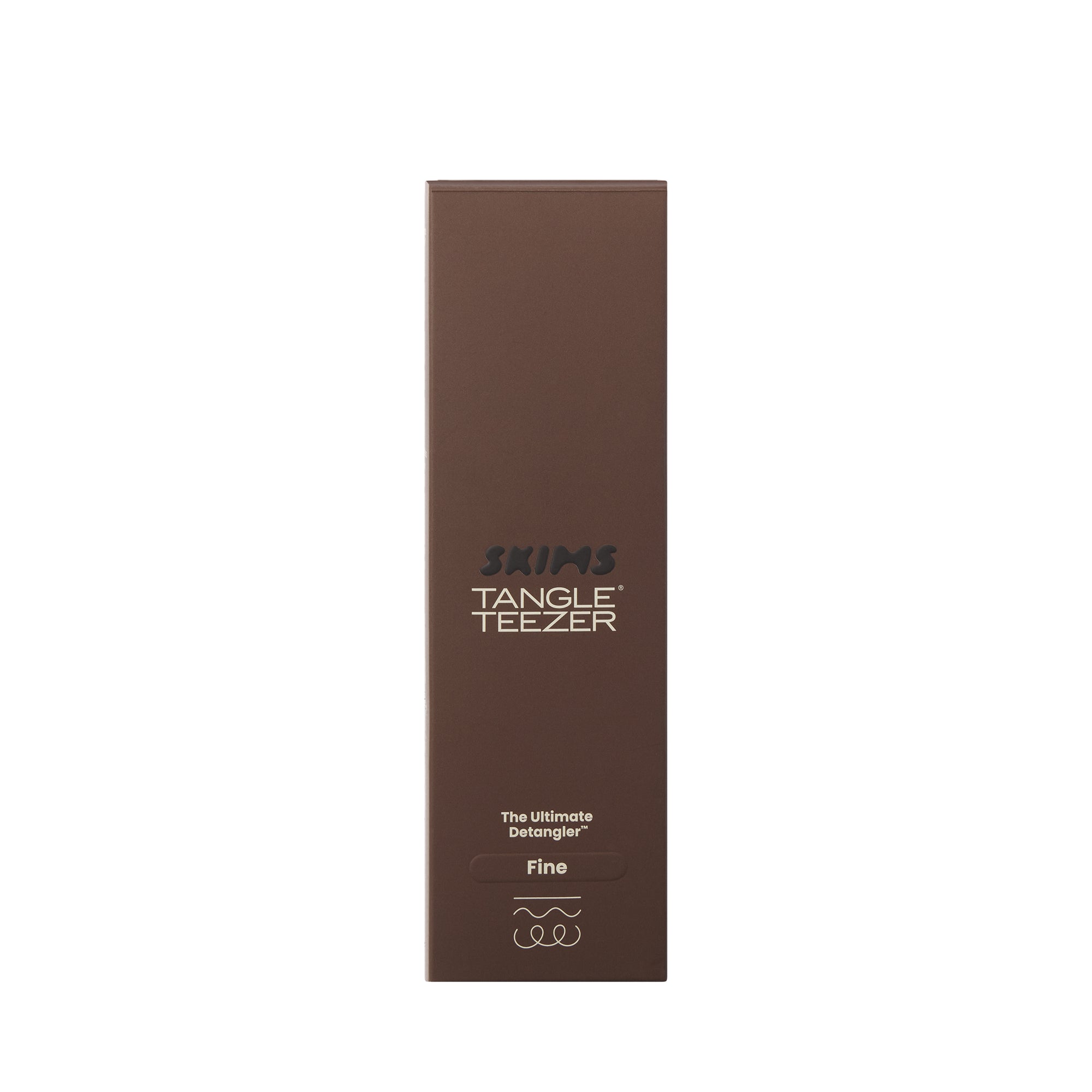 TANGLE TEEZER X SKIMS THE ULTIMATE DETANGLER | FINE AND FRAGILE COCOA FLAT ON A WHITE BACKGROUND | FLT
