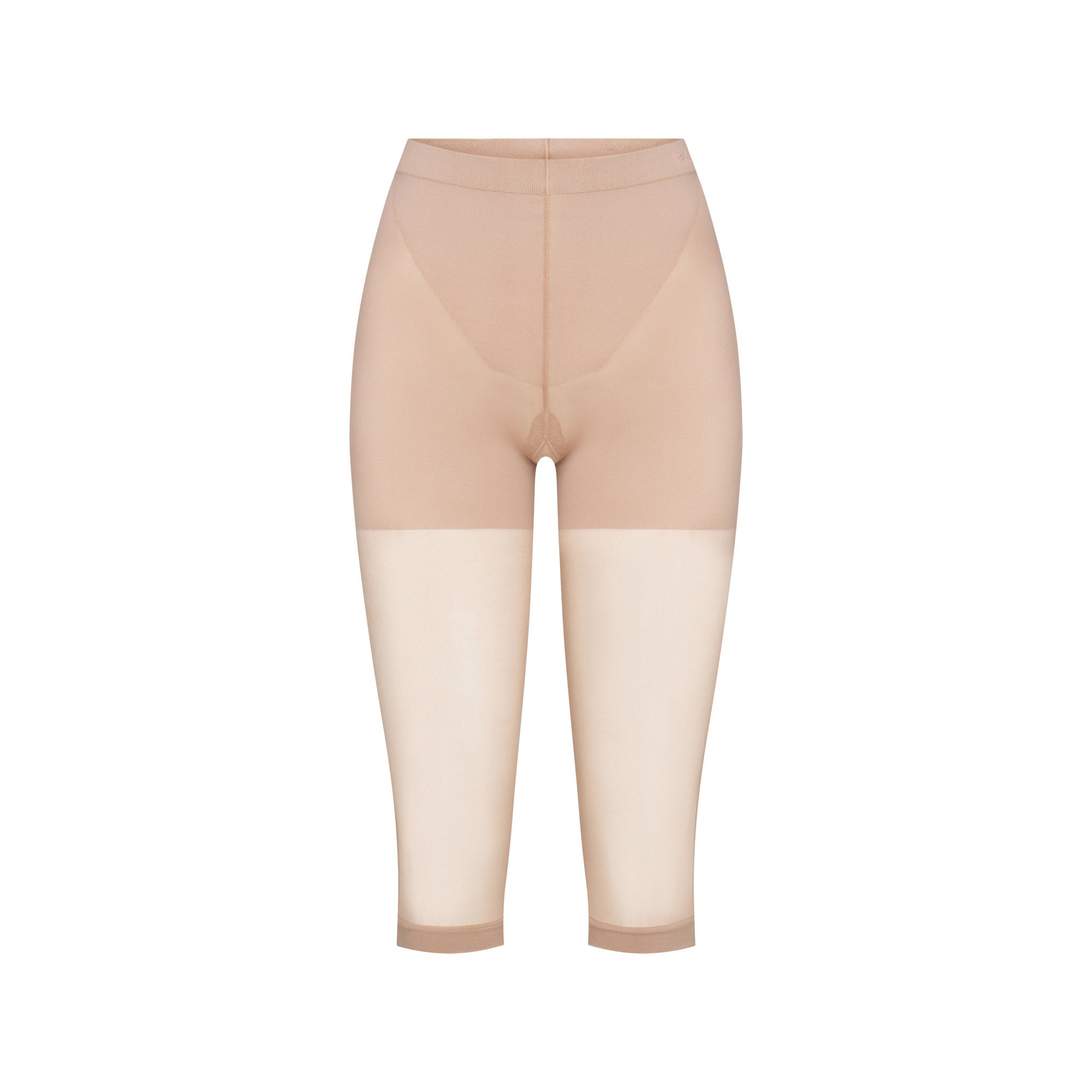 HOSIERY SHAPING CAPRI TIGHTS | CLAY (HOSIERY) FLAT ON A WHITE BACKGROUND | FLT