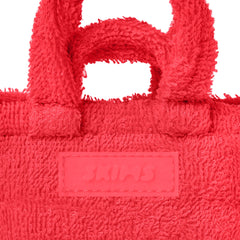 TERRY MICRO MINI TOTE KEYCHAIN | CARMINE FLAT ON A WHITE BACKGROUND | FLT