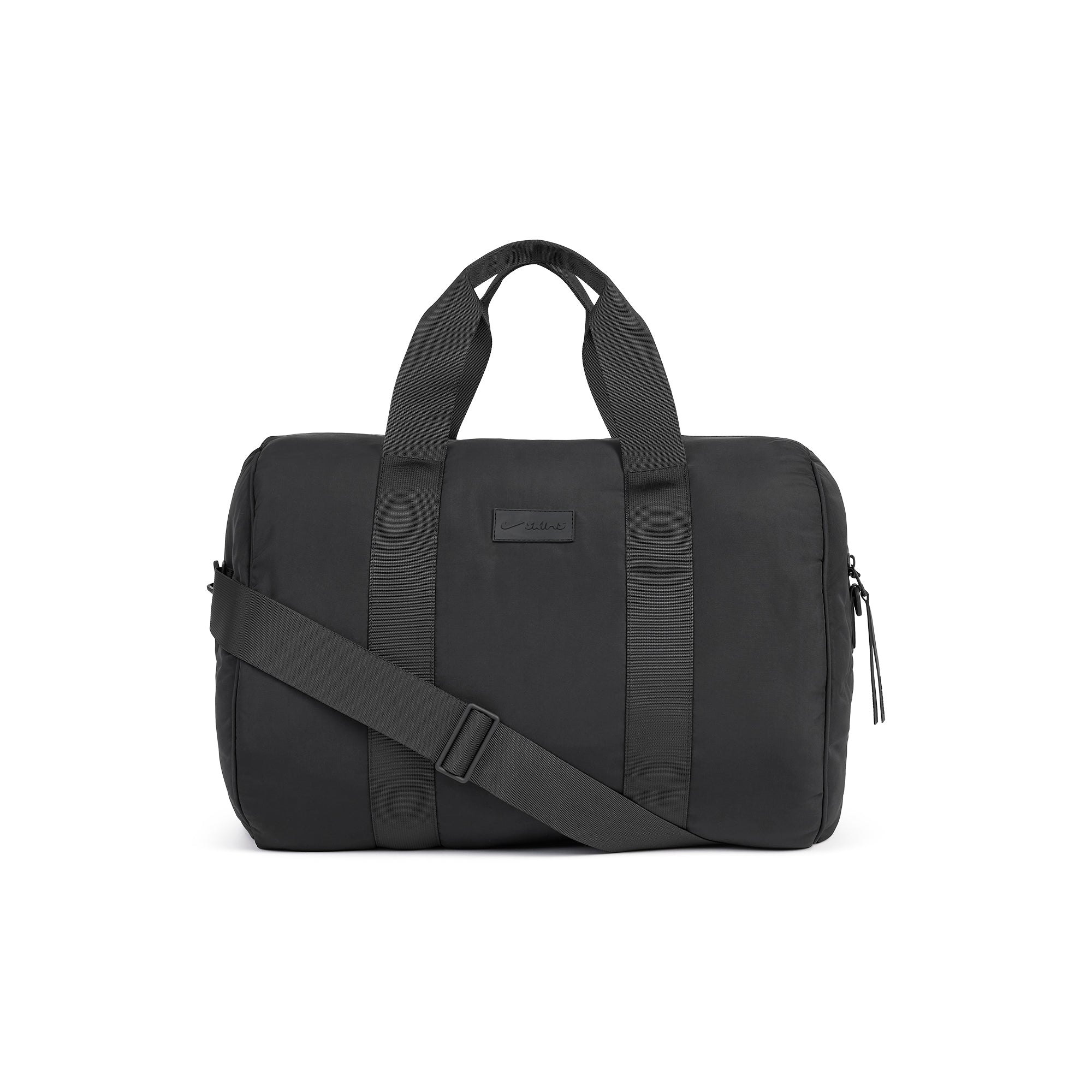 NikeSKIMS PUFFER GYM BAG | OBSIDIAN FLAT ON A WHITE BACKGROUND | FLT