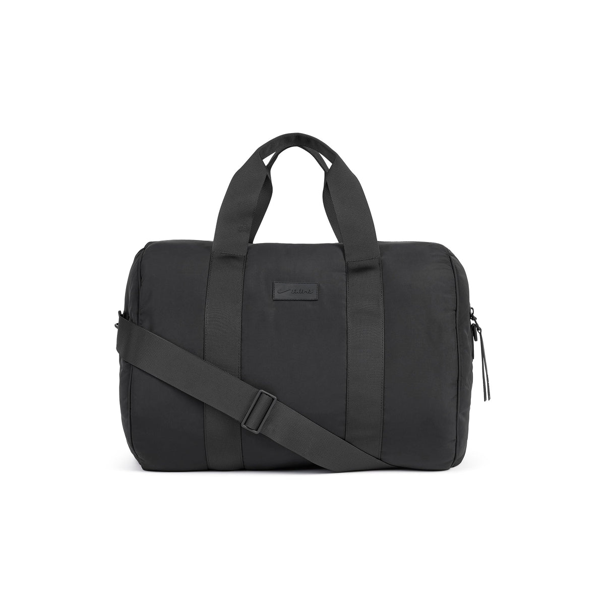 NikeSKIMS PUFFER GYM BAG | OBSIDIAN FLAT ON A WHITE BACKGROUND | FLT