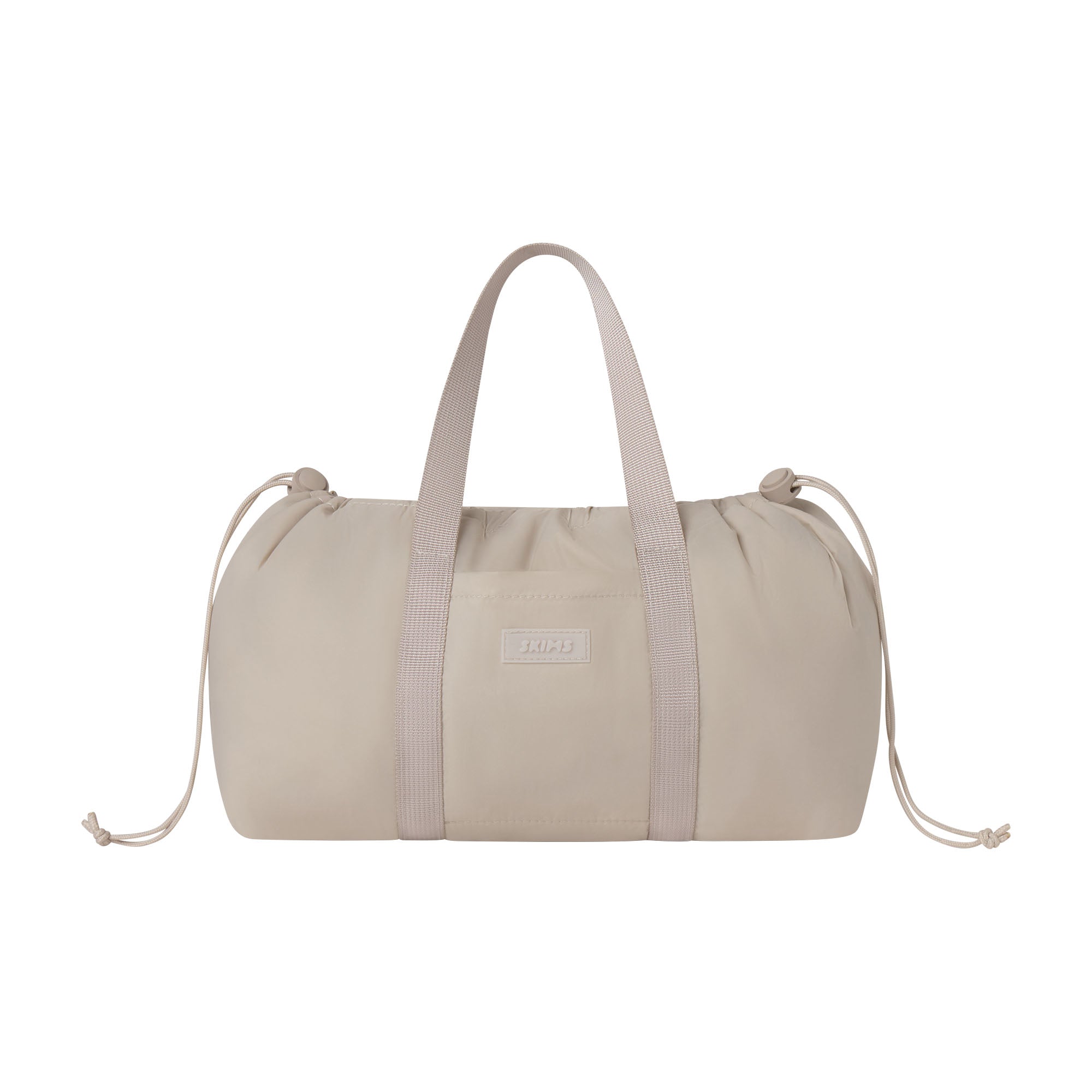 MINI NYLON DRAWSTRING BAG | STONE FLAT ON A WHITE BACKGROUND | FLT