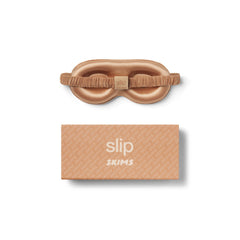 SLIP X SKIMS PURE SILK CONTOUR SLEEP MASK | CLAY FLAT ON A WHITE BACKGROUND | FLT