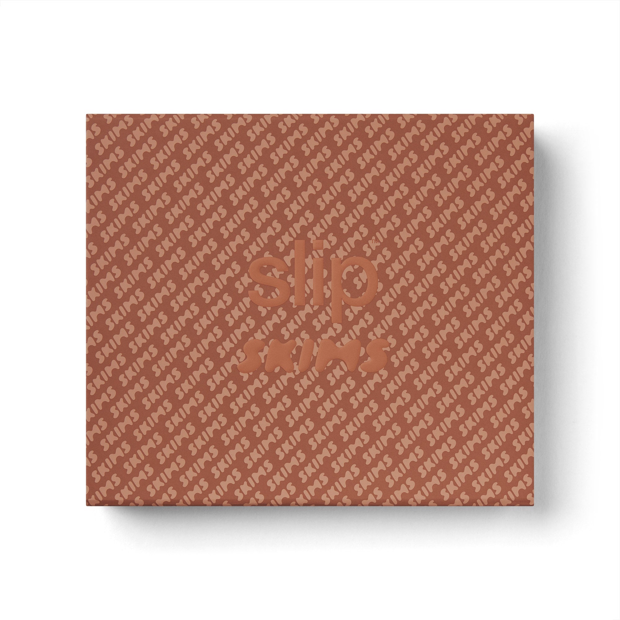 SLIP X SKIMS PURE SILK SIGNATURE GIFT SET | SIENNA FLAT ON A WHITE BACKGROUND | FLT